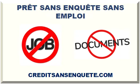 PRÊT SANS ENQUÊTE SANS EMPLOI 2025
