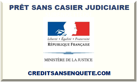 PRÊT SANS CASIER JUDICIAIRE 2023